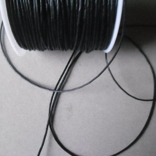 X 5 mètres de fil cordon macramé coton ciré noir 1 mm 