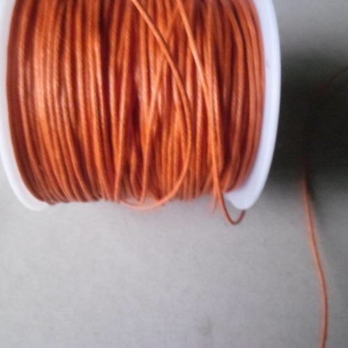 X 5 mètres de fils cordon macramé coton ciré orange 1 mm 
