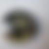 X 1 camée/cabochon verre dome rond motif loup 20 mm 