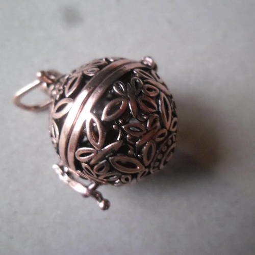 X 1 cage pendentif bola pour boule musical de grossesse ou grelot mexicain cuivre 3 x 2,8 cm 