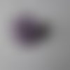 X 1 bouton pression forme fleur motif strass violet/mauve argenté 25 mm 
