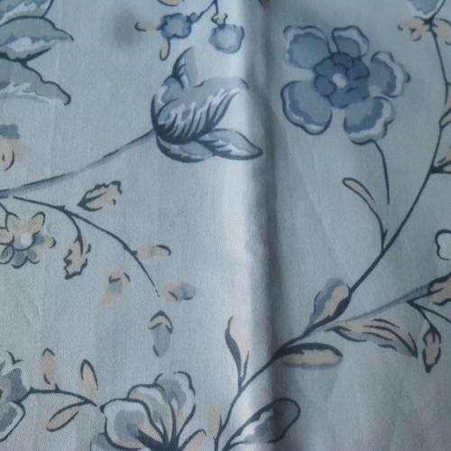 50 x 50 cm coupon de tissu coton patchwork ton bleu motif fleur 