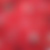 '45 x 100 cm coupon de tissu coton patchwork rouge motif noel 