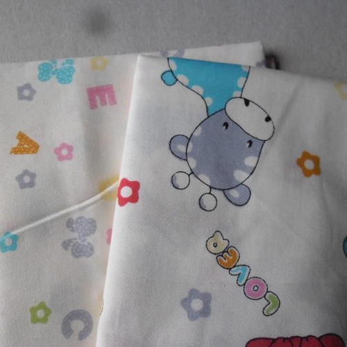 100 x 50 cm 2 mixte coupons de tissu coton patchwork baby à motif 