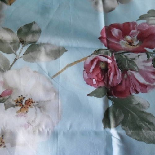 100 x 50 cm coupon de tissu coton patchwork à motif grosse fleur 