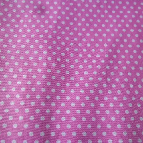 50 x 50 cm coupon de tissu coton patchwork rose motif pois blanc 