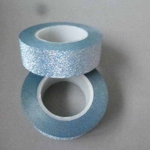 X 10 mètres ruban adhésif bleu pailleté masking tape repositionnable 15 mm 
