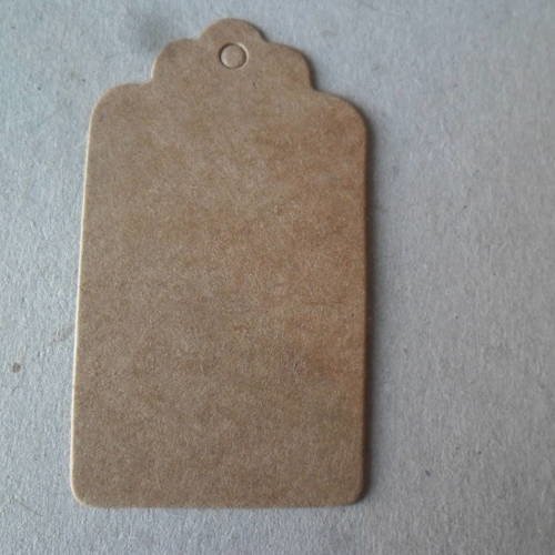 X 10 étiquettes marron cartonné ,scrapbooking, à décorer  7 x 4 cm 