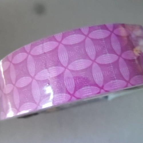 X 18 mètres de ruban adhésif masking tape rose/violet à motif repositionnable 25 mm 
