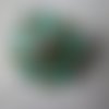 X 1 bouton pression fleur strass cristal couleur tricolore ton vert argenté 25 x 25 mm 