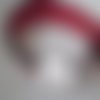 X 1 bracelet cuir rouge multi rangs pour bouton pression argenté 60 cm 