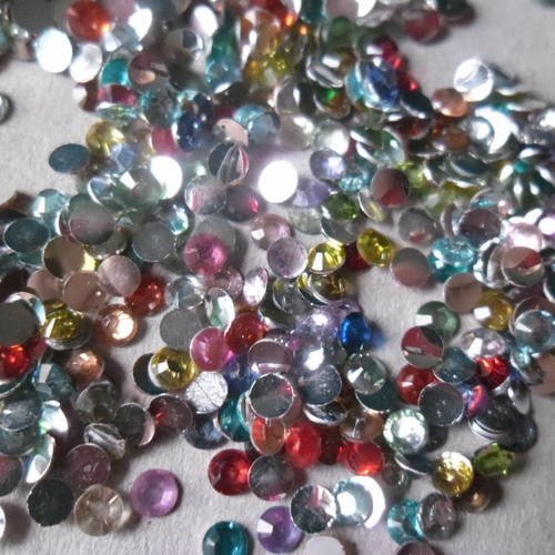 X 100 strass multicolore brillante cristal 3 mm qualité supérieur à coller 