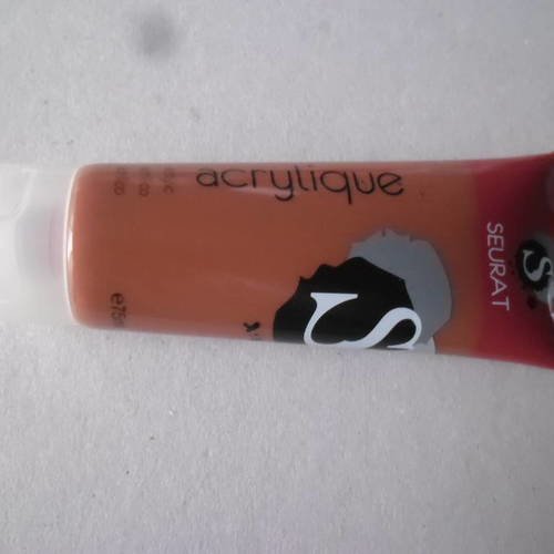 X 1 tube de peinture acrylique de couleur terre de siènne brulée 75 ml 
