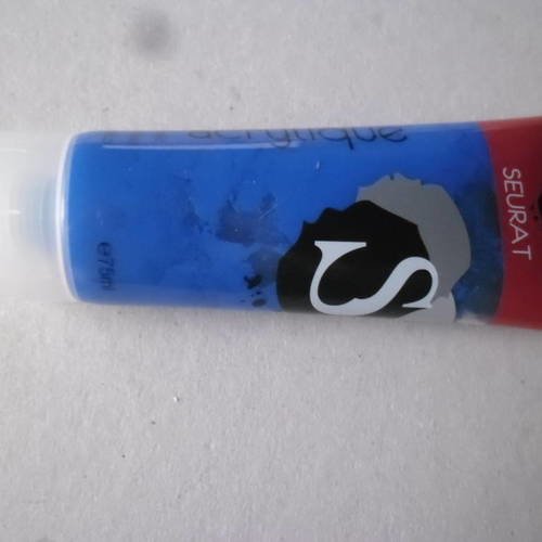 X 1 tube de peinture acrylique couleur bleu marine 75 ml 