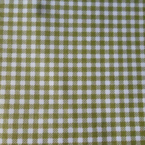 X 1 coupon de tissu motif vichy vert et blanc coton pour patchwork 45 x 45 cm