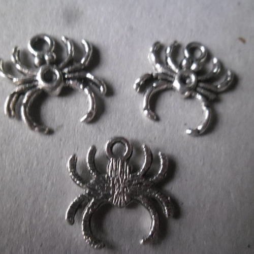 X 5 pendentifs/breloque forme araignée argent tibétain 17 x 17 x 2 mm 