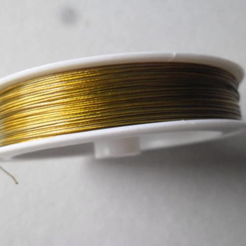 X 80 mètres de fil d'acier couleur doré de 0,45 mm de diamètre 