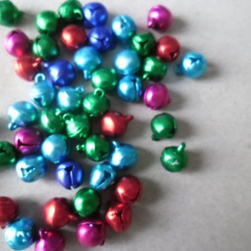 X 10 mixte pendentifs grelots multicolore noel 12 x 10 mm 