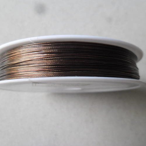 X 80 mètres de fil d'acier de couleur café de 0,45 mm de diamètre 