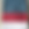 X 3 mixte coupons de tissus 100% coton bleu marine ,rouge pois blanc et blanc 