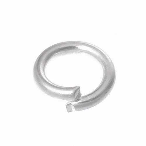 X 100 anneaux de jonction ouvert argenté 4 mm de diamètre 