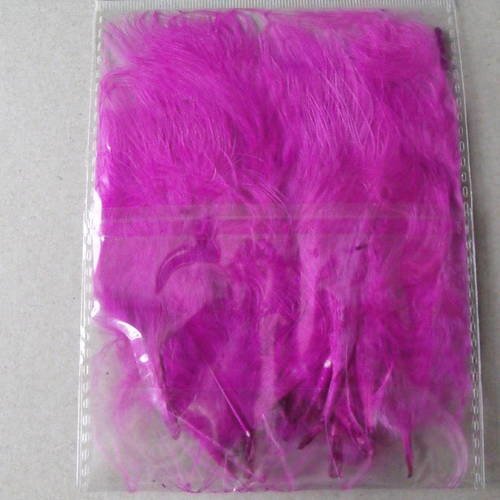 X 1 sachet de très belles plumes de couleur violette +- 11 cm de hauteur 