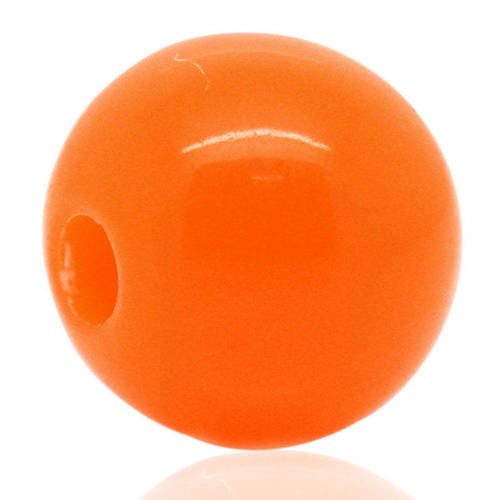 X 20 perles intercalaire acrylique rond orange 6 mm