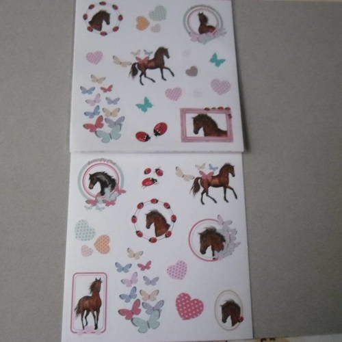 X 100 stickers autocollants sur le thème des chevaux 