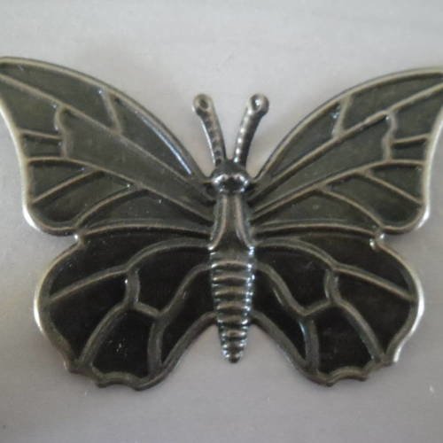 X 2 grandes estampes en forme de papillon bronze 6 x 4 cm 