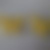 X 3 perles intercalaire papillon couleur jaune fissuré acrylique 22 x 30 mm 