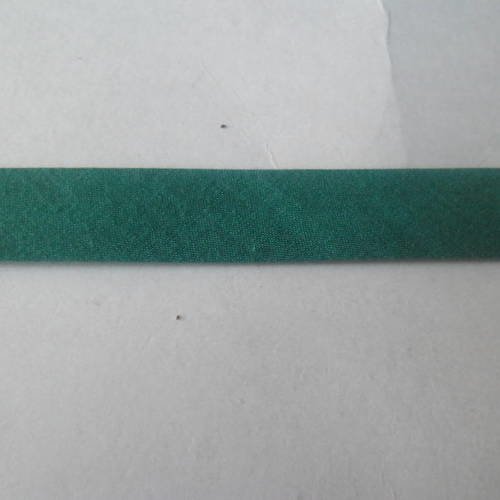 X 1 mètre de biais replie double uni vert 100% coton 20 mm
