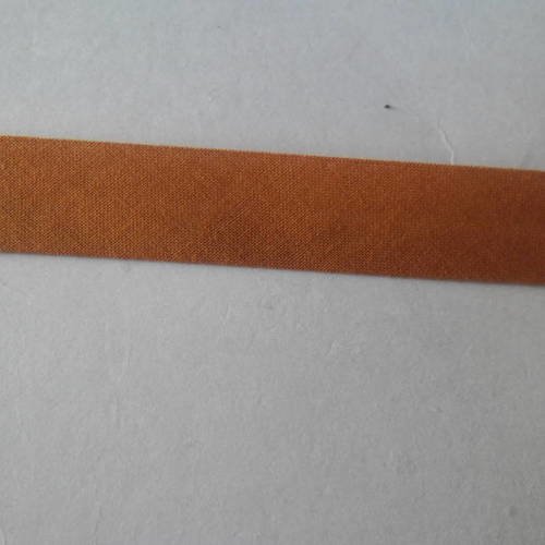 X 1 mètre de biais repli double uni couleur rouille 100% coton 20 mm