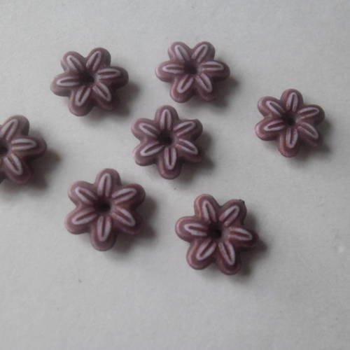 X 10 perles acrylique en forme de fleur magique miracle 14 x 14 x 3,5 mm