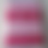 4 x 60 cm de ruban tissu rose et fuchsia à motifs cœurs 17 mm 