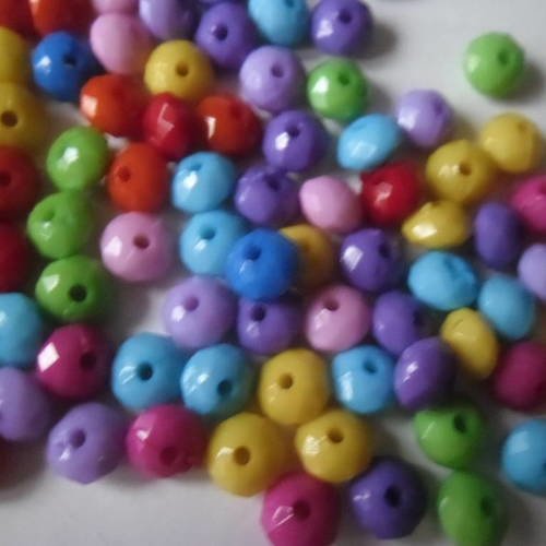 20 mixte très belles perles en acrylique à facettes 8 mm