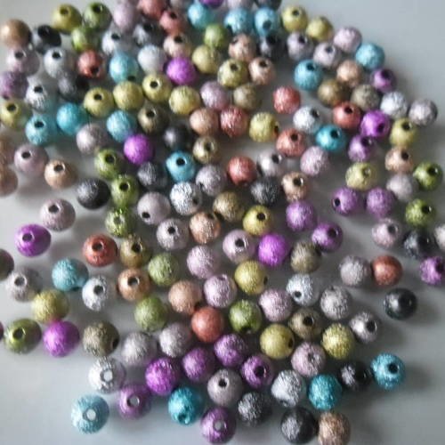 20 mixte perles acrylique pailletée intercalaires 6 mm 