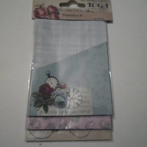 Kit de 6 pochettes de toga "romantique" 2 de chaque sorte