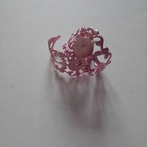1 support de bague filigrane réglable rose 18,3 mm