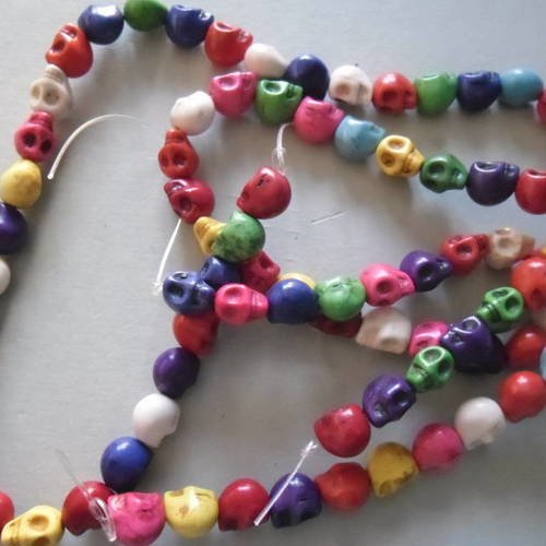 10 mixte perles howlite crane multicolore 10 mm 