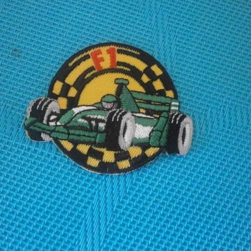 Applique thermocollant 100% polyester voiture f1 