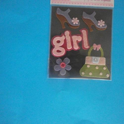 Stickers autocollants pour décorations girl 