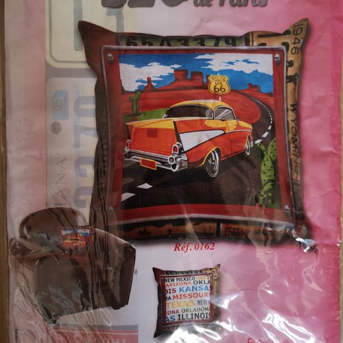 Kit coussin canevas route 66