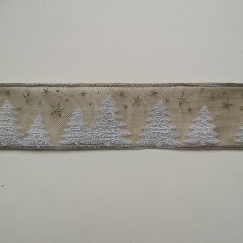 Ruban organza sapin or