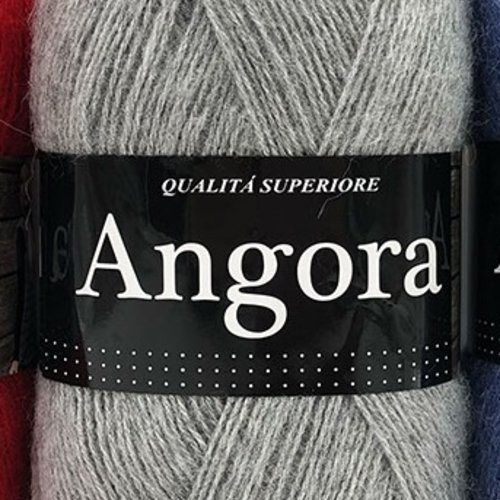 Pelote angora gris clair