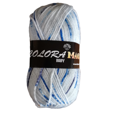 Pelote laine colora magic azzurro mix
