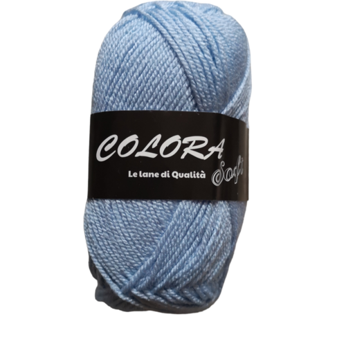 Pelote laine colora soft azzurro