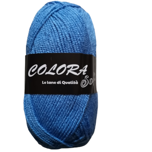 Pelote laine colora soft azzurro sport