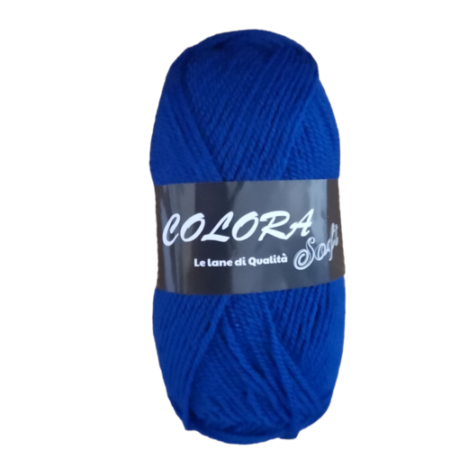 Pelote laine colora soft blu elettrico