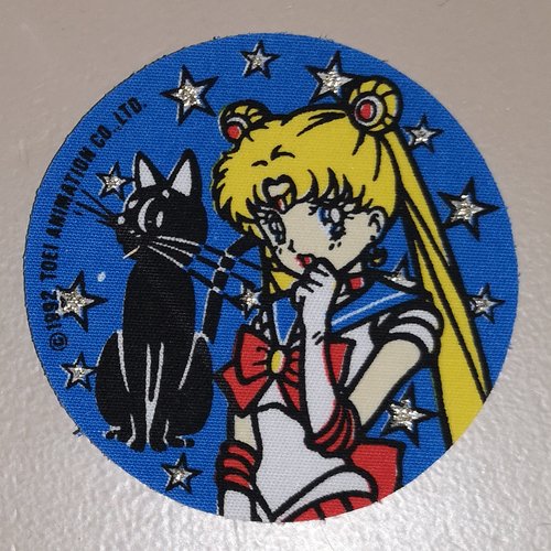 Ecusson thermocollant sailor moon rond