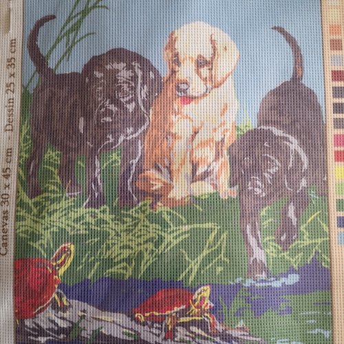 Canevas les chiots labrador